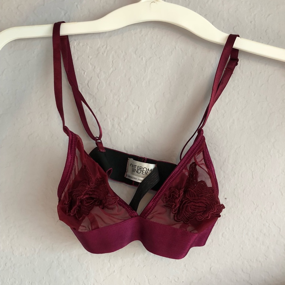 UO Sheer Flower Bralette